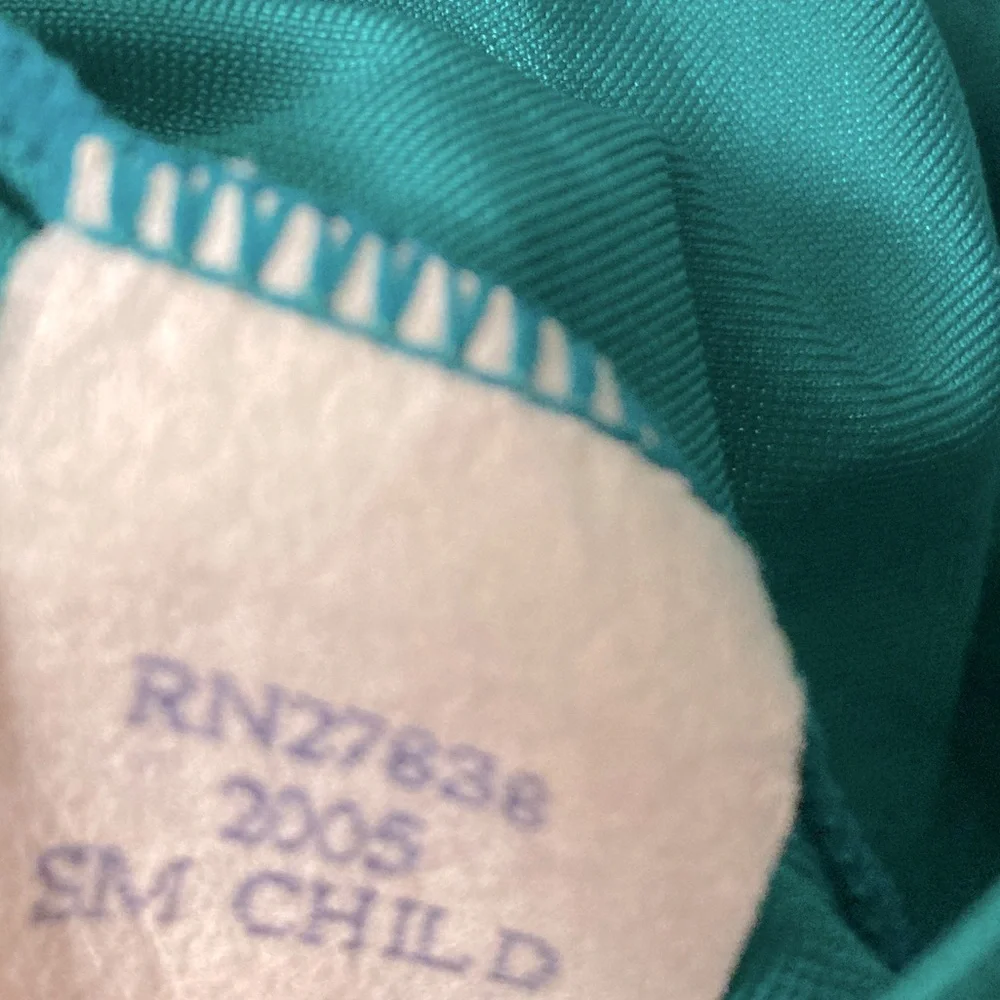 Vintage Teal Sequin White Sparkle Tulle Swim Suit Kids